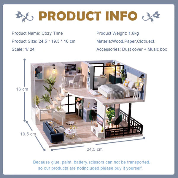 WonderWood™ Comfortable Apartment Miniature House Kit